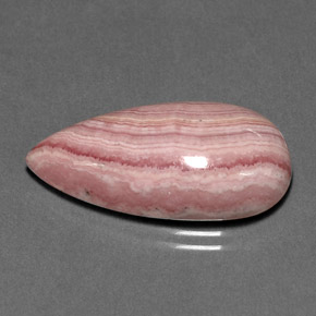 Rhodochrosite rose naturelle en forme de poire, 15,84 ct, opaque