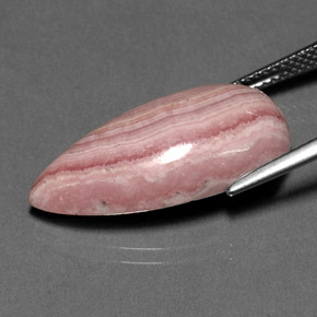Rhodochrosite rose naturelle en forme de poire, 15,84 ct, opaque