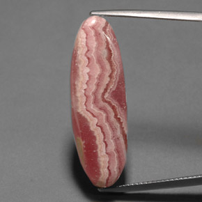 Rhodochrosite multicolore naturelle coupe ovale, 22,24 ct, opaque