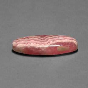Rhodochrosite multicolore naturelle coupe ovale, 22,24 ct, opaque