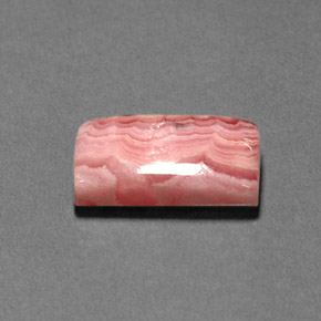 Rhodochrosite multicolore naturelle baguette, 6,37 ct, opaque