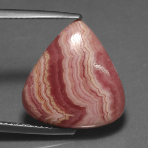 Rhodochrosite multicolore naturelle en forme de poire, 13,15 ct, opaque