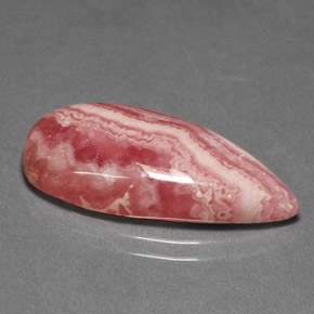 Rhodochrosite multicolore naturelle en forme de poire, 12,62 ct, opaque