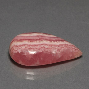 Rhodochrosite multicolore naturelle en forme de poire, 10,33 ct, opaque
