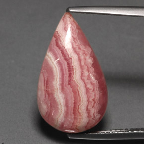 Rhodochrosite multicolore naturelle en forme de poire, 10,33 ct, opaque