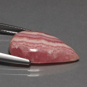 Rhodochrosite multicolore naturelle en forme de poire, 10,33 ct, opaque