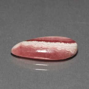 Rhodochrosite multicolore naturelle en forme de poire, 5,98 ct, opaque