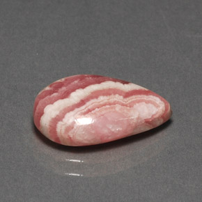 Rhodochrosite Multicolore naturelle En forme de poire, 4.54 ct, Opaque