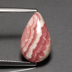 Rhodochrosite Multicolore naturelle En forme de poire, 4.54 ct, Opaque
