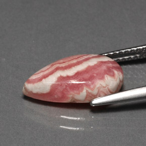 Rhodochrosite Multicolore naturelle En forme de poire, 4.54 ct, Opaque