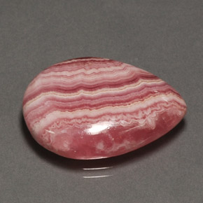 Rhodochrosite multicolore naturelle en forme de poire, 25,43 ct, opaque