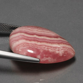 Rhodochrosite multicolore naturelle en forme de poire, 25,43 ct, opaque