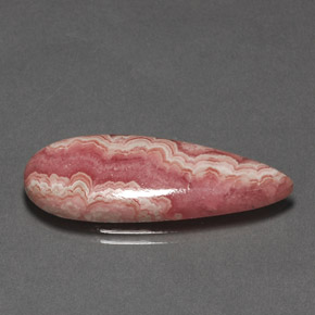 Rhodochrosite rose naturelle en forme de poire, 17,05 ct, opaque