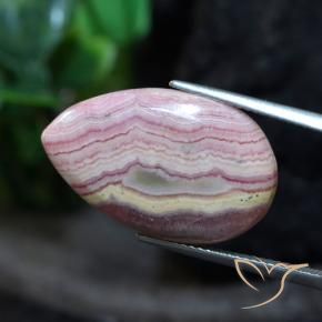Rhodochrosite Multicolore naturelle En forme de poire, 18.43 ct, Opaque