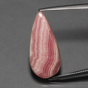Rhodochrosite multicolore naturelle en forme de poire, 14,00 ct, opaque