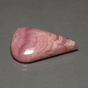 Rhodochrosite rose naturelle en forme de poire, 15,55 ct, opaque