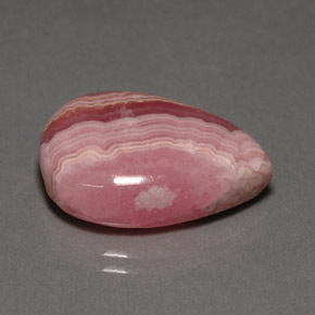 Rhodochrosite multicolore naturelle en forme de poire, 18,30 ct, opaque