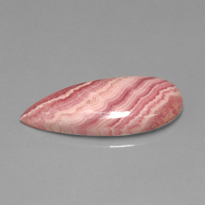 Rhodochrosite multicolore naturelle en forme de poire, 12,16 ct, opaque