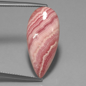 Rhodochrosite multicolore naturelle en forme de poire, 12,16 ct, opaque
