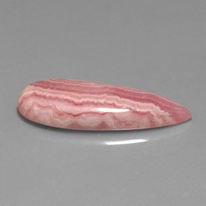 Rhodochrosite rose naturelle en forme de poire, 14,24 ct, opaque