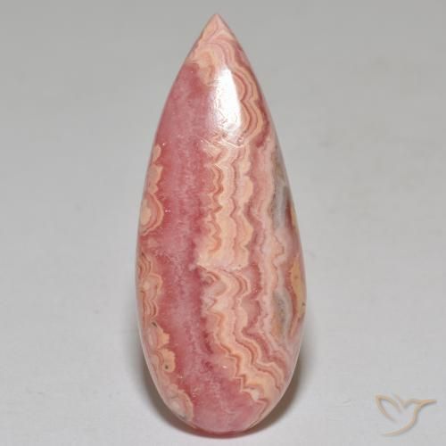 22.71ct Naturel Multicolore Rhodochrosite, En forme de poire, Opaque