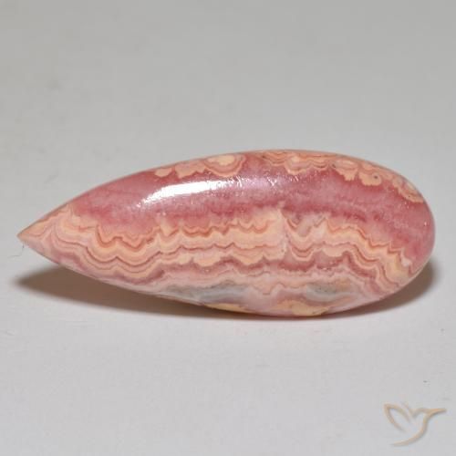 Rhodochrosite Multicolore naturelle En forme de poire, 22.71 ct, Opaque
