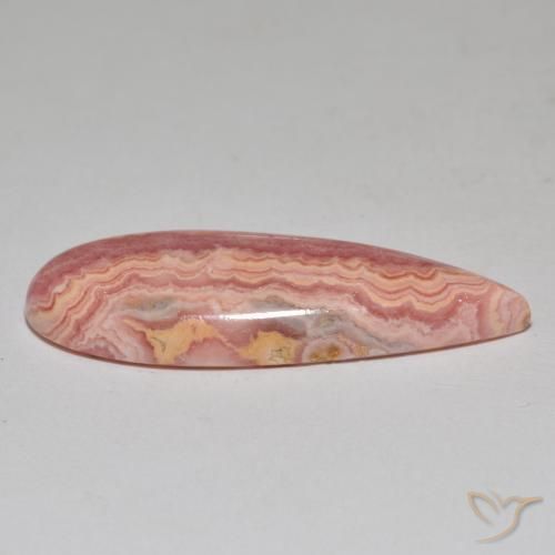 Rhodochrosite Multicolore naturelle En forme de poire, 22.71 ct, Opaque