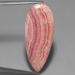 Rhodochrosite multicolore naturelle en forme de poire, 24,97 ct, opaque