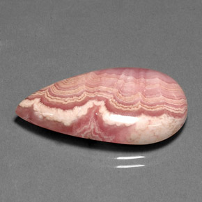Rhodochrosite multicolore naturelle en forme de poire, 22,38 ct, opaque