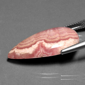 Rhodochrosite multicolore naturelle en forme de poire, 22,38 ct, opaque