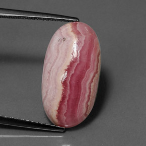 Rhodochrosite multicolore naturelle coupe ovale, 9,97 ct, opaque