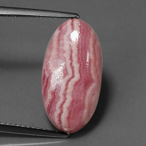 Rhodochrosite multicolore naturelle coupe ovale, 9,70 ct, opaque