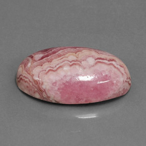 Rhodochrosite multicolore naturelle coupe ovale, 9,12 ct, opaque