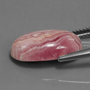 Rhodochrosite multicolore naturelle coupe ovale, 9,12 ct, opaque