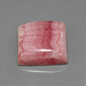 Rhodochrosite multicolore naturelle carré, 10,17 ct, opaque