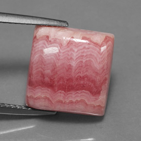Rhodochrosite multicolore naturelle carré, 10,17 ct, opaque
