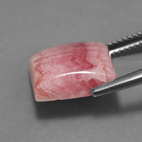Rhodochrosite multicolore naturelle carré, 10,17 ct, opaque
