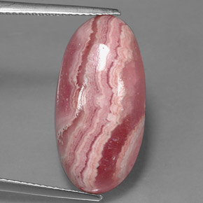 Rhodochrosite multicolore naturelle coupe ovale, 15,90 ct, opaque