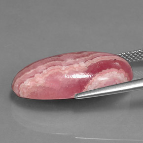 Rhodochrosite multicolore naturelle coupe ovale, 15,90 ct, opaque