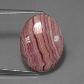 Rhodochrosite Multicolore naturelle Coupe ovale, 11.10 ct, Opaque