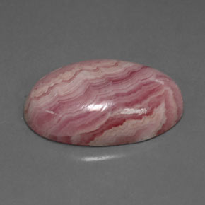 Rhodochrosite rose naturelle coupe ovale, 17,47 ct, opaque
