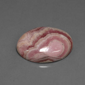 Rhodochrosite multicolore naturelle coupe ovale, 13,31 ct, opaque