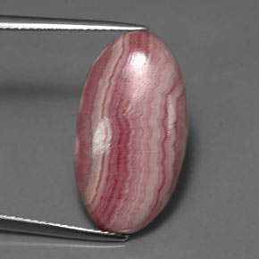 Rhodochrosite rose naturelle coupe ovale, 13,76 ct, opaque