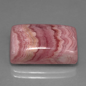 Rhodochrosite multicolore naturelle baguette, 15,96 ct, opaque