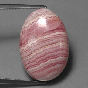 Rhodochrosite Rose multiple naturelle Coupe ovale, 17.50 ct, Opaque