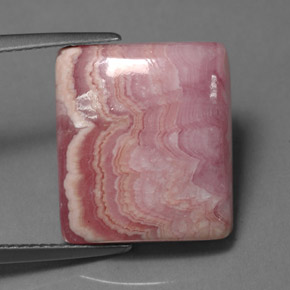 Rhodochrosite rose naturelle baguette, 16,11 ct, opaque