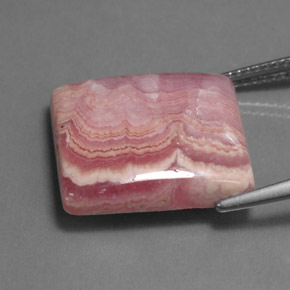 Rhodochrosite rose naturelle baguette, 16,11 ct, opaque