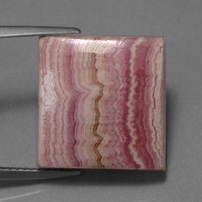 Rhodochrosite Multicolore naturelle Carré, 18.32 ct, Opaque