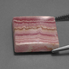 Rhodochrosite Multicolore naturelle Carré, 18.32 ct, Opaque