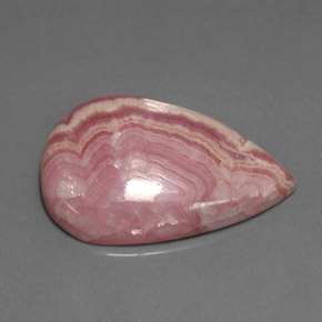 Rhodochrosite rose naturelle en forme de poire, 15,92 ct, opaque